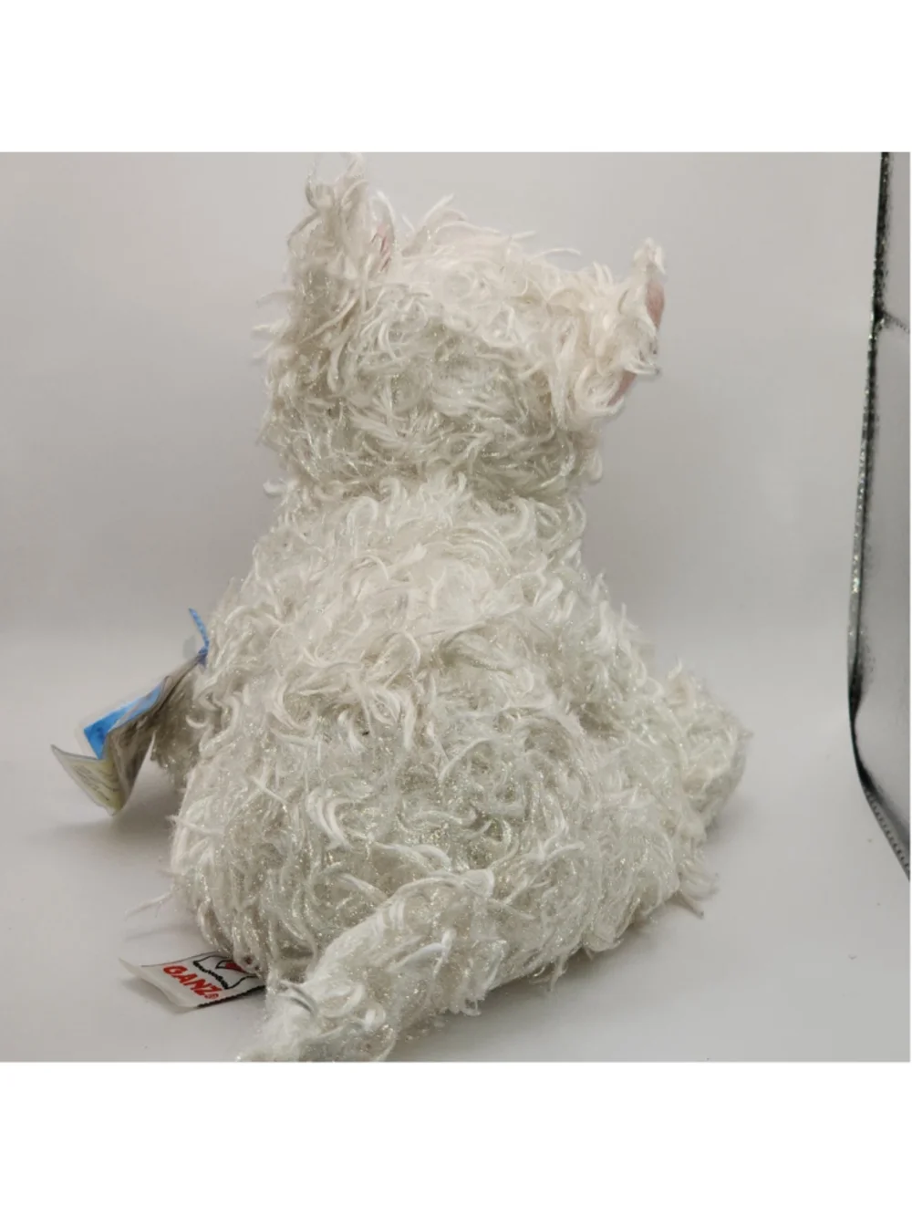 Vintage Webkinz White Terrier Plush Dog with Unused Secret Code - Retired GANZ